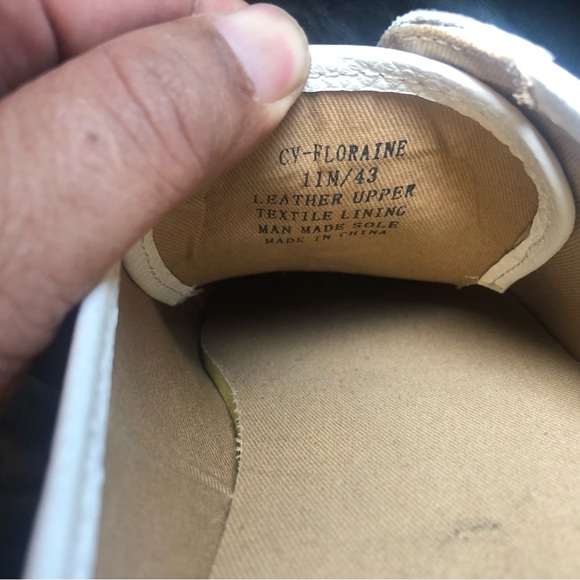 Crown Vintage Womens Floraine Mules Shoes White Leather Slip On Flat Heel 43/11M - Picture 7 of 12